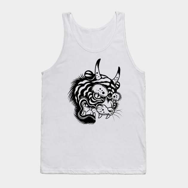 Tiger head Tank Top by Adorline